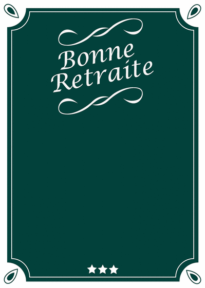 Carte Menu De Bistrot Bonne Retraite : Envoyer une Carte 